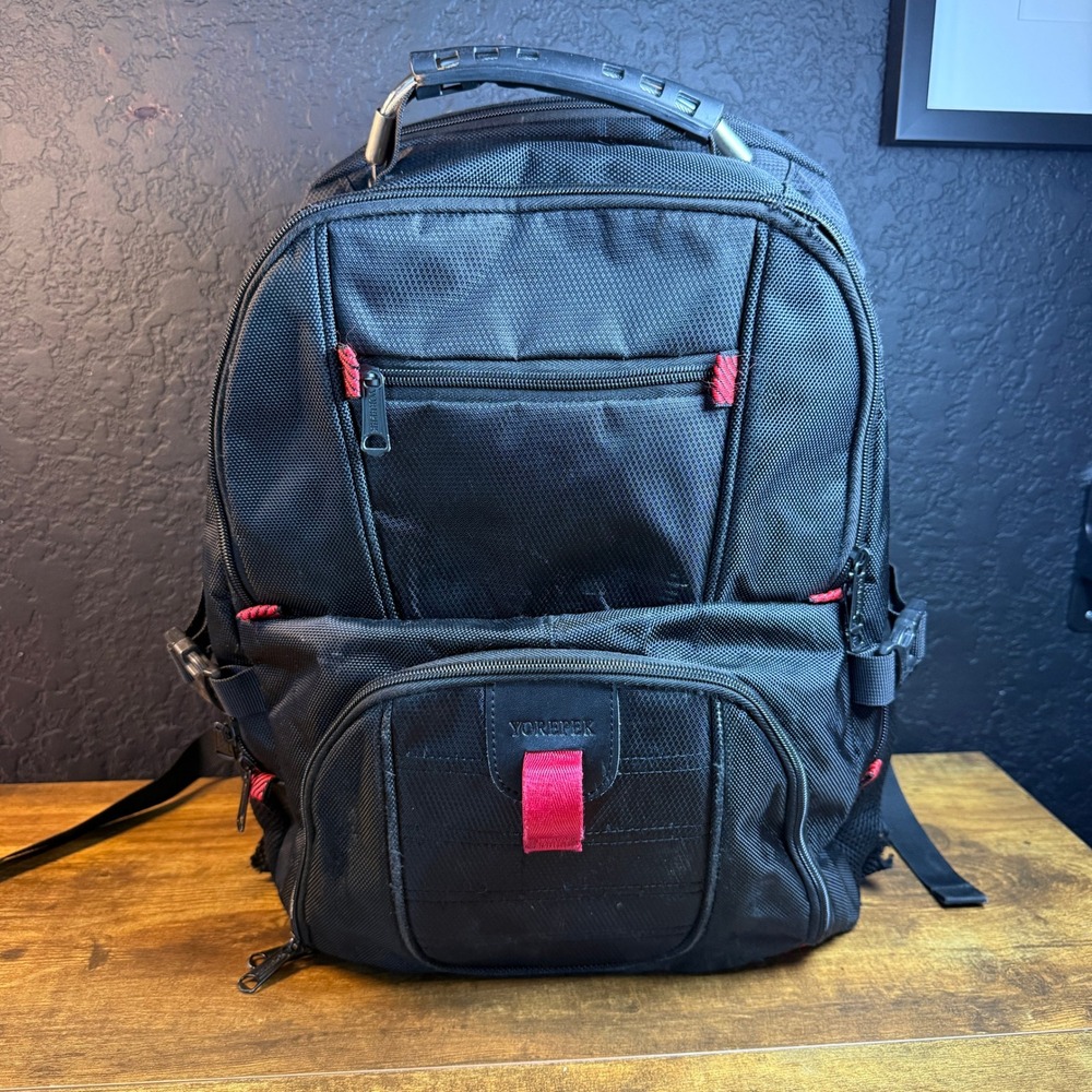Yorepek Extra Large Travel 17 Inch Laptop Black Polyester‎ Backpack Mens OS